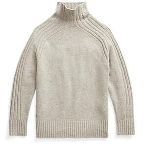 Knitwear Ribbed Preppy Casual Cashmere/Wool Polo Ralph Lauren Turtleneck Sweater